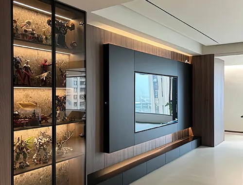Living room layout with zones